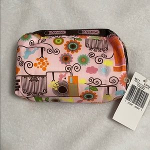 LeSportsac Poodle Park rectangular cosmetic bag